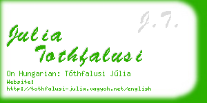 julia tothfalusi business card